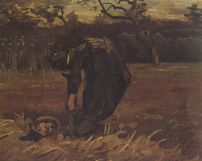 Peasant Woman Digging Up Potatoes (nn04)